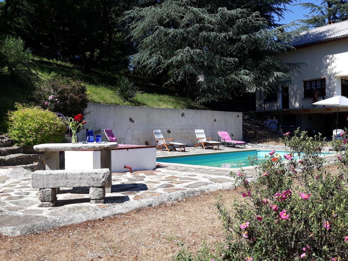 Chalet 14 Pers Avec Vue Panoramique Et Piscine Chauffee Genolhac Экстерьер фото