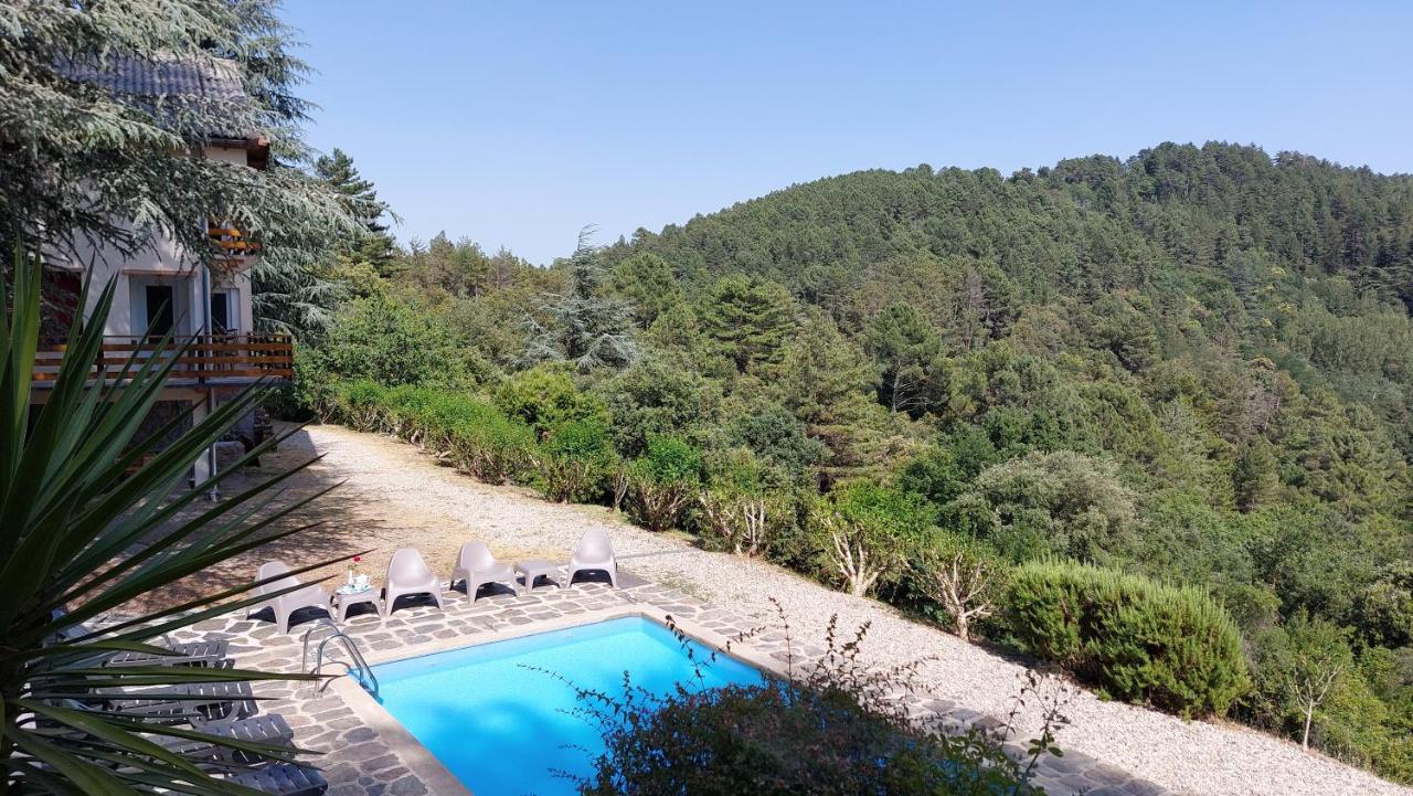 Chalet 14 Pers Avec Vue Panoramique Et Piscine Chauffee Genolhac Экстерьер фото