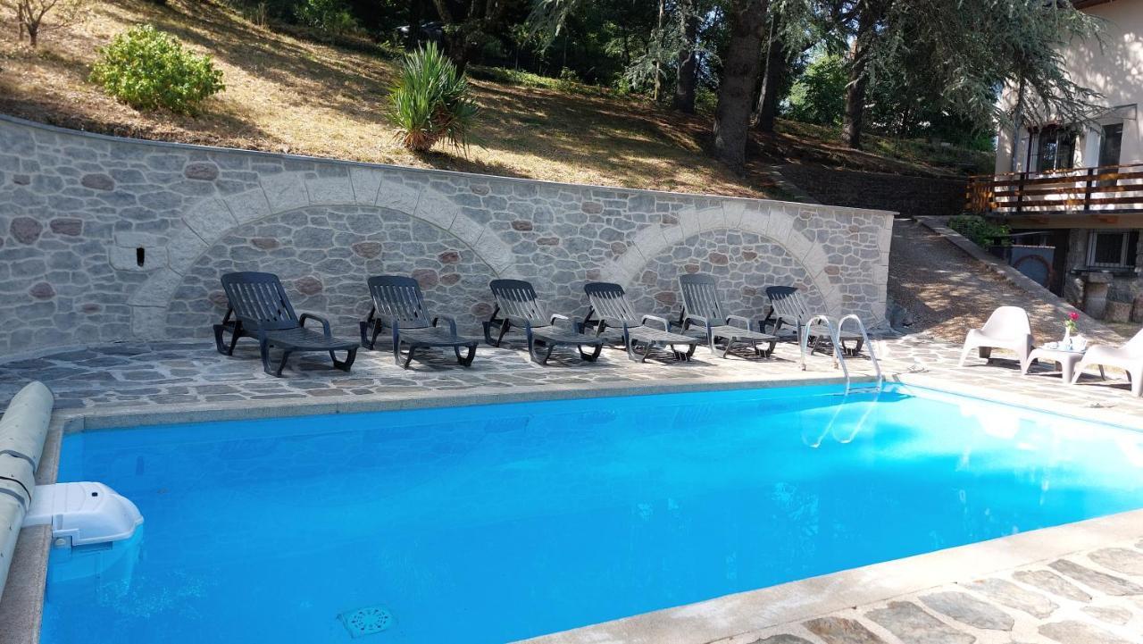 Chalet 14 Pers Avec Vue Panoramique Et Piscine Chauffee Genolhac Экстерьер фото