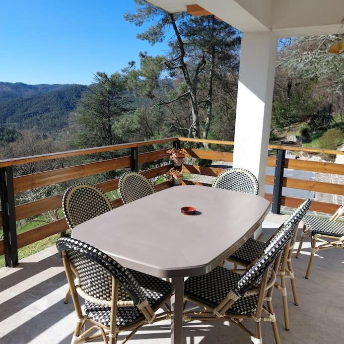 Chalet 14 Pers Avec Vue Panoramique Et Piscine Chauffee Genolhac Экстерьер фото