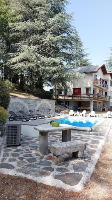 Chalet 14 Pers Avec Vue Panoramique Et Piscine Chauffee Genolhac Экстерьер фото