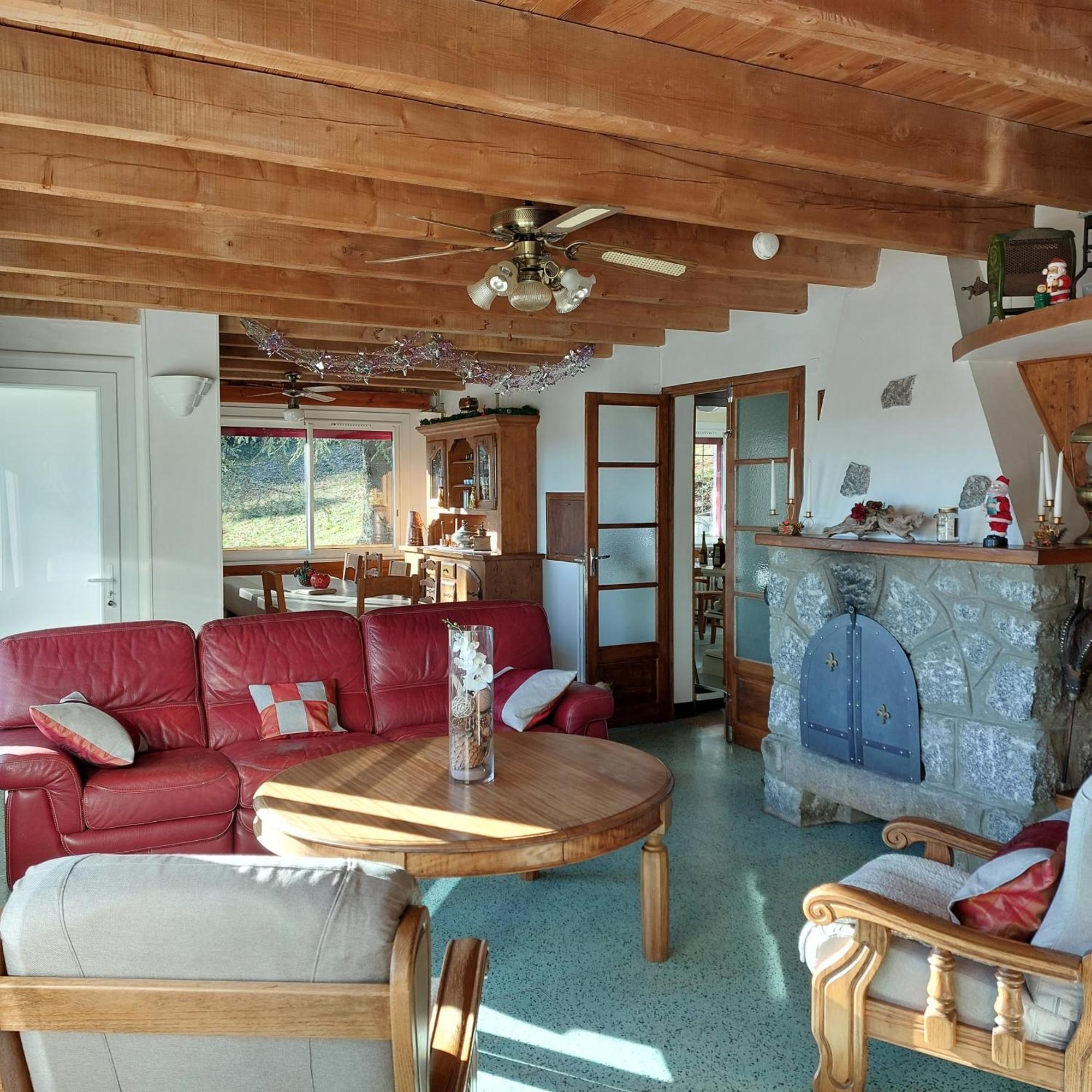 Chalet 14 Pers Avec Vue Panoramique Et Piscine Chauffee Genolhac Экстерьер фото